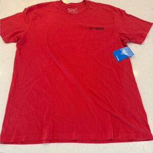 Men’s NWT Columbia red XL t shirt, fishing motif